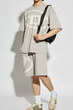 Diesel SZARY T-shirt `T-BOXT-BLEACH`