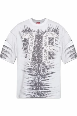 Diesel SZARY T-shirt `T-BOXT-78`