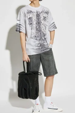 Diesel SZARY T-shirt `T-BOXT-78`