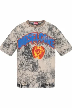 Diesel SZARY T-shirt `T-BOXT-R9`