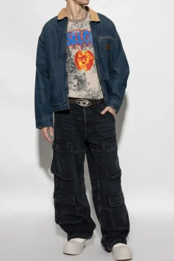Diesel SZARY T-shirt `T-BOXT-R9`