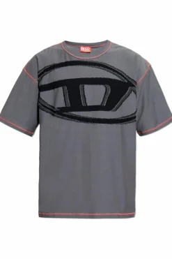 Diesel SZARY T-shirt `T-DOXT`