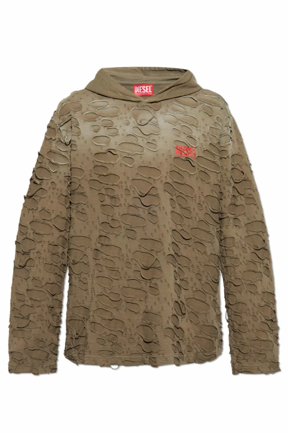 Diesel ZIELONY Bluza `T-CRANE-LS-HOOD`