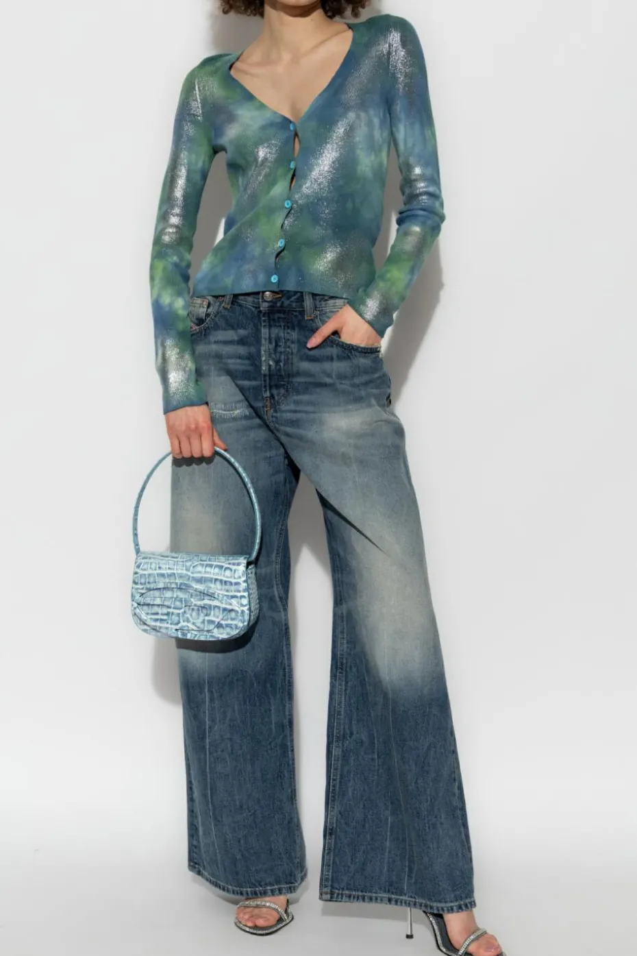 Diesel ZIELONY Kardigan ` M-ISOTTA`