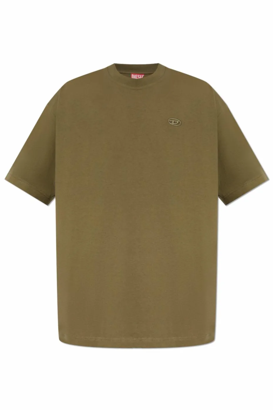 Diesel ZIELONY T-shirt `T-BOGGY-MEGOVAL-D`