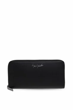 Discord Yohji Yamamoto CZARNY Skórzany portfel z kolekcji `Discord`