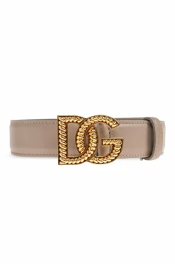 Dolce & Gabbana beżowy Skórzany pas
