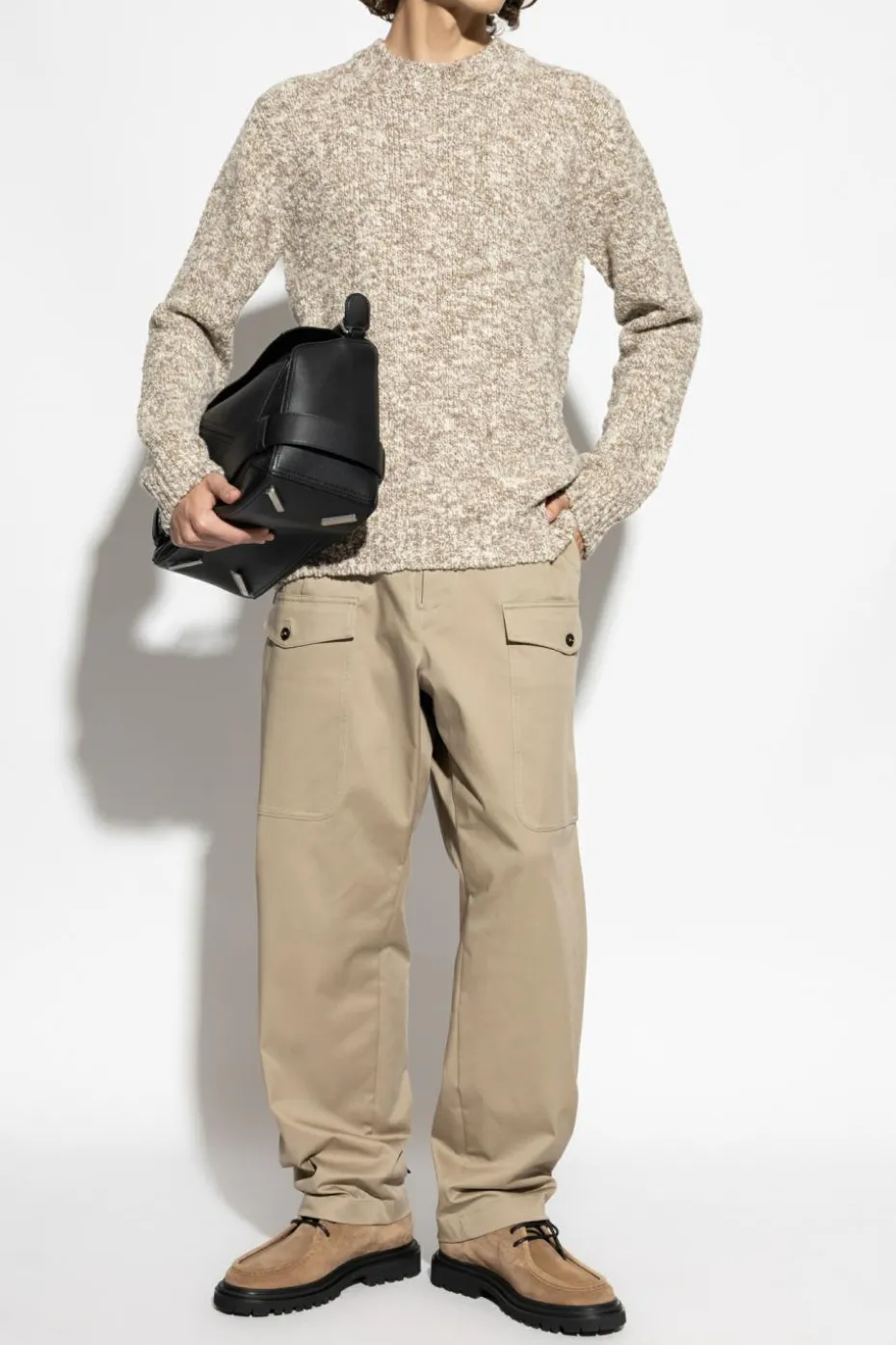 Dolce & Gabbana beżowy Wełniany sweter
