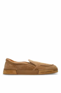 Dolce & Gabbana beżowy Zamszowe buty typu `slip-on`