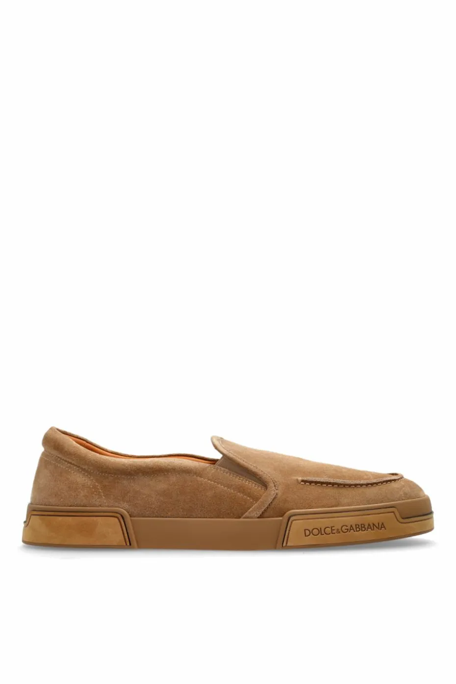 Dolce & Gabbana beżowy Zamszowe buty typu `slip-on`