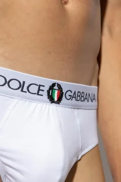 Dolce & Gabbana BIAŁY Bawełniane slipy
