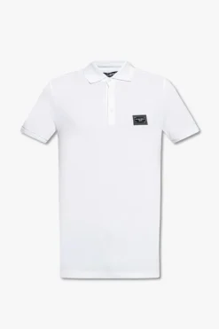Dolce & Gabbana BIAŁY Bawełniane polo