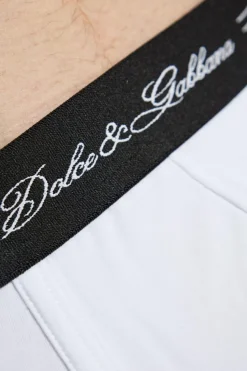 Dolce & Gabbana BIAŁY Bawełniane bokserki z logo