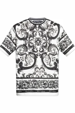 Dolce & Gabbana BIAŁY Bawełniany t-shirt