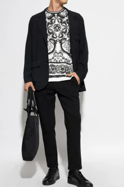 Dolce & Gabbana BIAŁY Bawełniany t-shirt