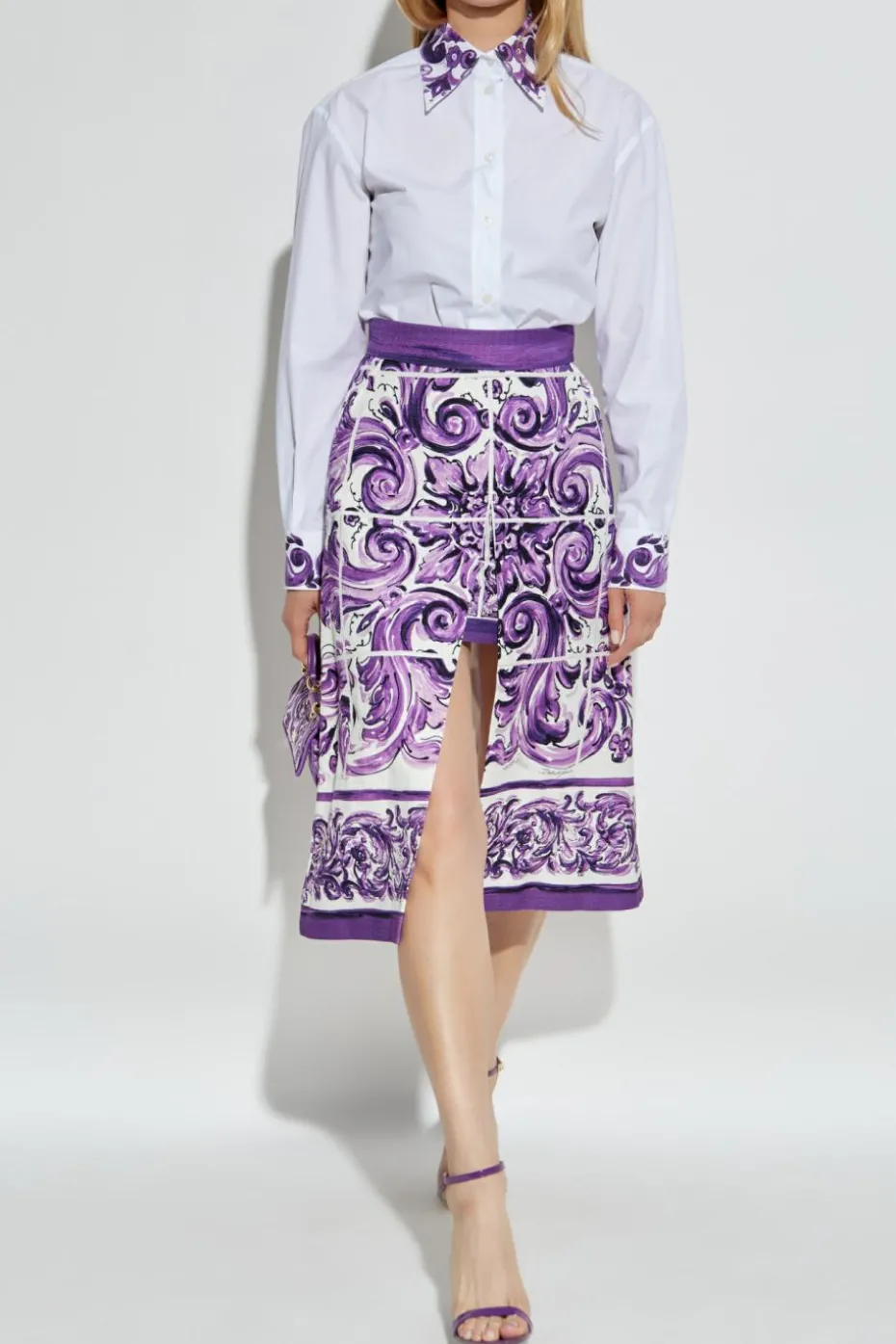 Dolce & Gabbana BIAŁY Bawełniana koszula