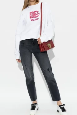 Dolce & Gabbana BIAŁY Bluza typu ‘oversize’