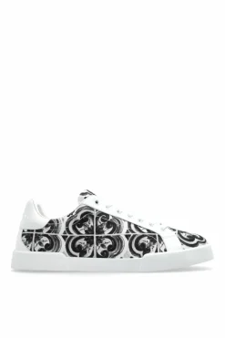 Dolce & Gabbana BIAŁY Buty sportowe z nadrukiem `Majolica`