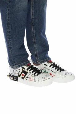 Dolce & Gabbana BIAŁY Buty sportowe z nadrukami