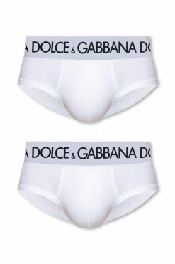 Dolce & Gabbana BIAŁY Dwupak slipów z logo