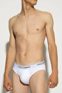 Dolce & Gabbana BIAŁY Dwupak slipów z logo