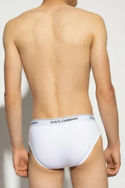 Dolce & Gabbana BIAŁY Dwupak slipów z logo