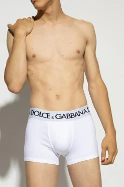 Dolce & Gabbana BIAŁY Dwupak bokserek z logo