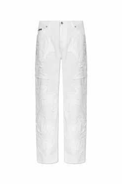 Dolce & Gabbana BIAŁY Jeansy z przeszyciami