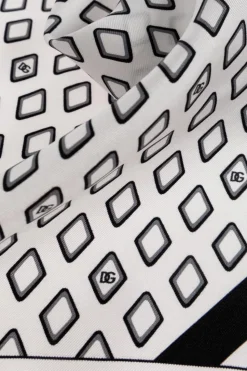Dolce & Gabbana BIAŁY Jedwabna poszetka