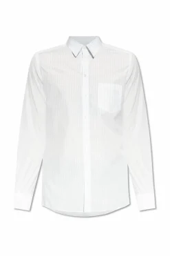Dolce & Gabbana BIAŁY Koszula ze wzorem w prążki