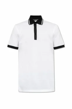 Dolce & Gabbana BIAŁY Polo z nadrukowanym logo