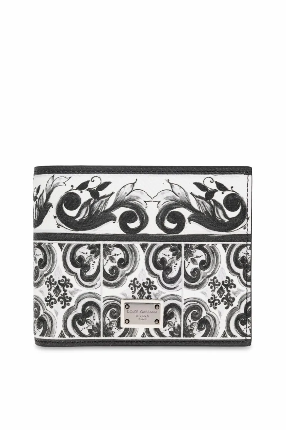 Dolce & Gabbana BIAŁY Portfel z nadrukiem `Majolica`