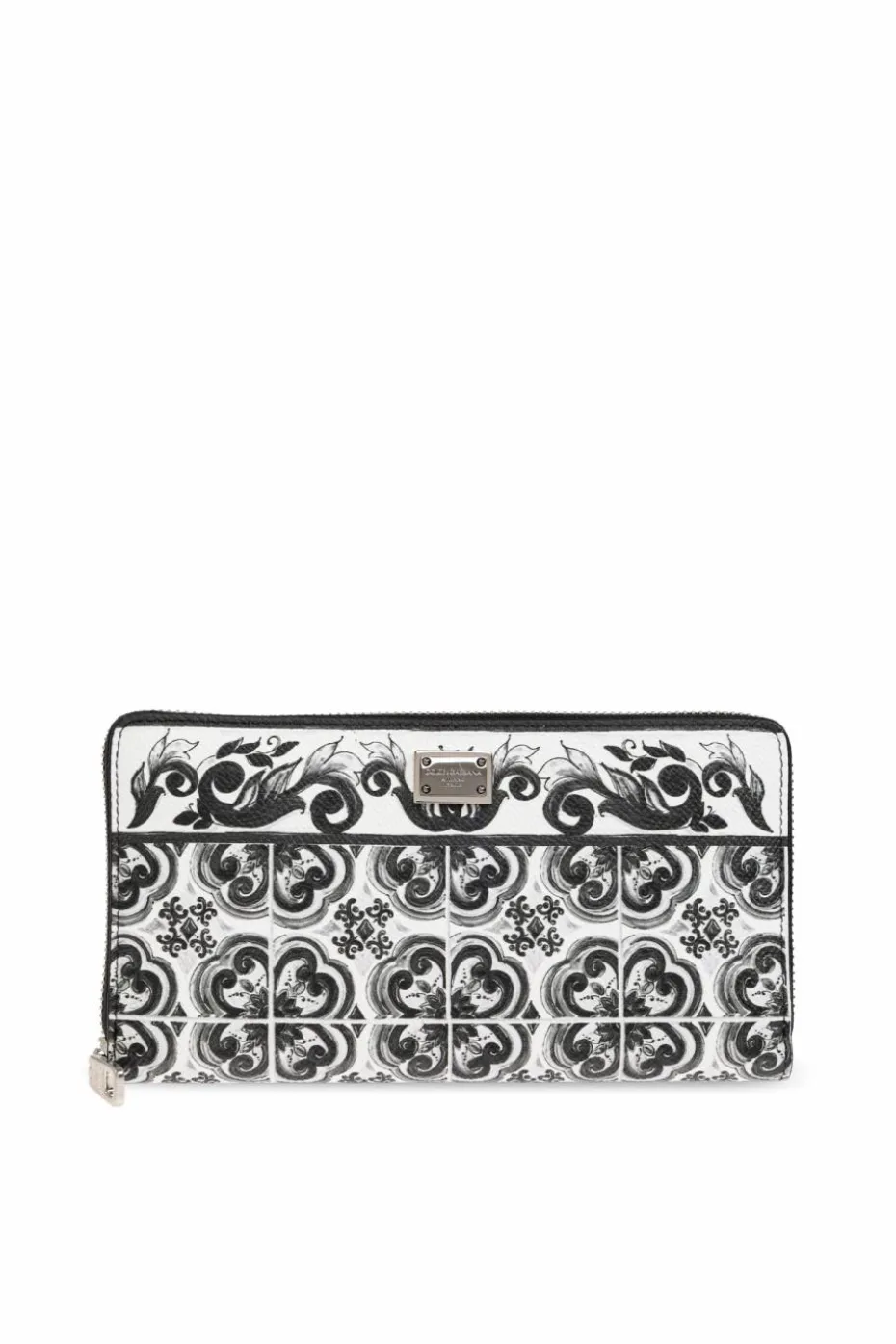 Dolce & Gabbana BIAŁY Portfel z nadrukiem `Majolica`