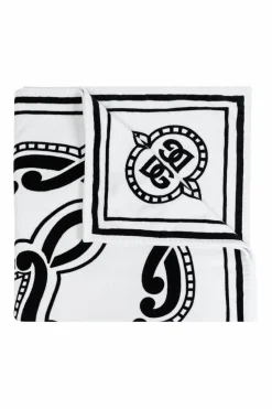 Dolce & Gabbana BIAŁY Ręcznik kąpielowy z logo