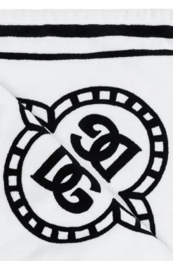 Dolce & Gabbana BIAŁY Ręcznik kąpielowy z logo