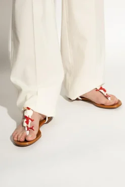 Dolce & Gabbana BIAŁY Sandały z aplikacjami