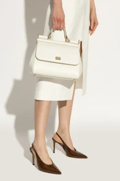 Dolce & Gabbana BIAŁY Torba do ręki `Sicily Large`