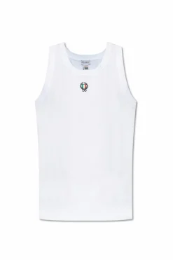 Dolce & Gabbana BIAŁY T-shirt bez rękawów