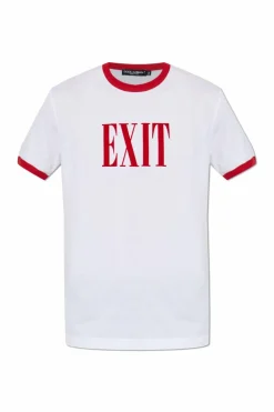 Dolce & Gabbana BIAŁY T-shirt z logo