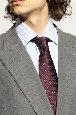 Dolce & Gabbana BORDO Jedwabny krawat