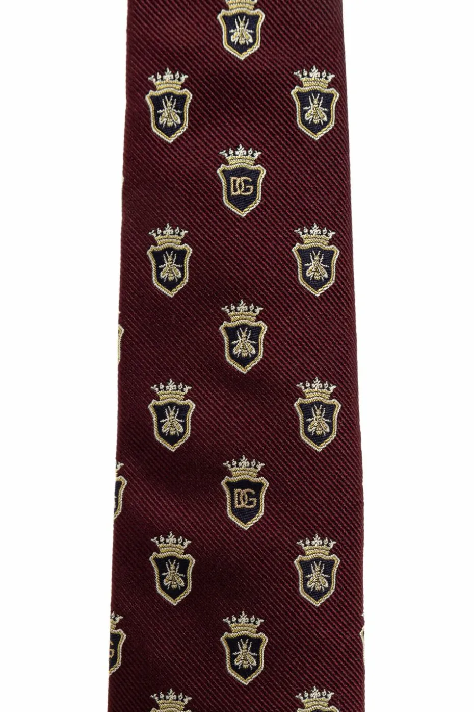 Dolce & Gabbana BORDO Jedwabny krawat