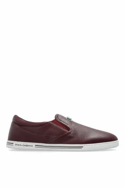 Dolce & Gabbana BORDO Skórzane buty typu `slip-on`