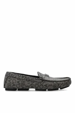 Dolce & Gabbana BRĄZOWY Buty wsuwane z logo