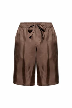 Dolce & Gabbana BRĄZOWY Jedwabne szorty
