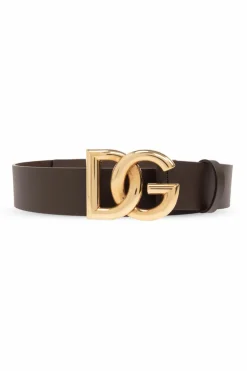 Dolce & Gabbana BRĄZOWY Pasek z logo
