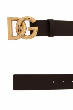Dolce & Gabbana BRĄZOWY Pasek z logo