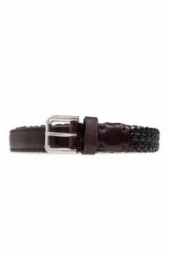 Dolce & Gabbana BRĄZOWY Skórzany pasek