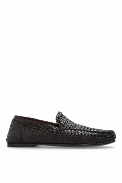 Dolce & Gabbana BRĄZOWY Skórzane buty