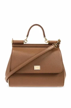 Dolce & Gabbana BRĄZOWY Torba do ręki `Sicily Large`