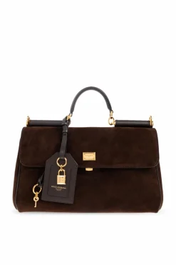 Dolce & Gabbana BRĄZOWY Torba do ręki ‘Sicily Large’